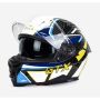 Мотошлем GTX 910SV синий/белый S Визор